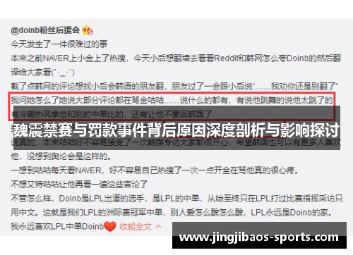 魏震禁赛与罚款事件背后原因深度剖析与影响探讨